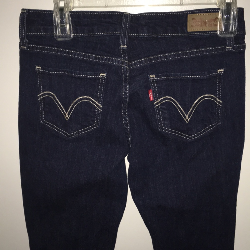 Levi's dark wash 518 superlow bootcut jeans